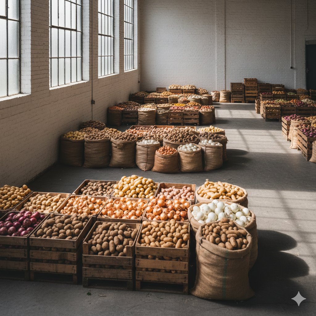 Groothandel in verse aardappelen en uien